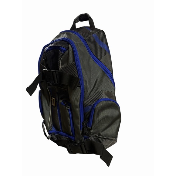 FŪL‎ Overton Backpack 20" Gray Blue Audio Port  Padded Vented Back Panel - Picture 2 of 14